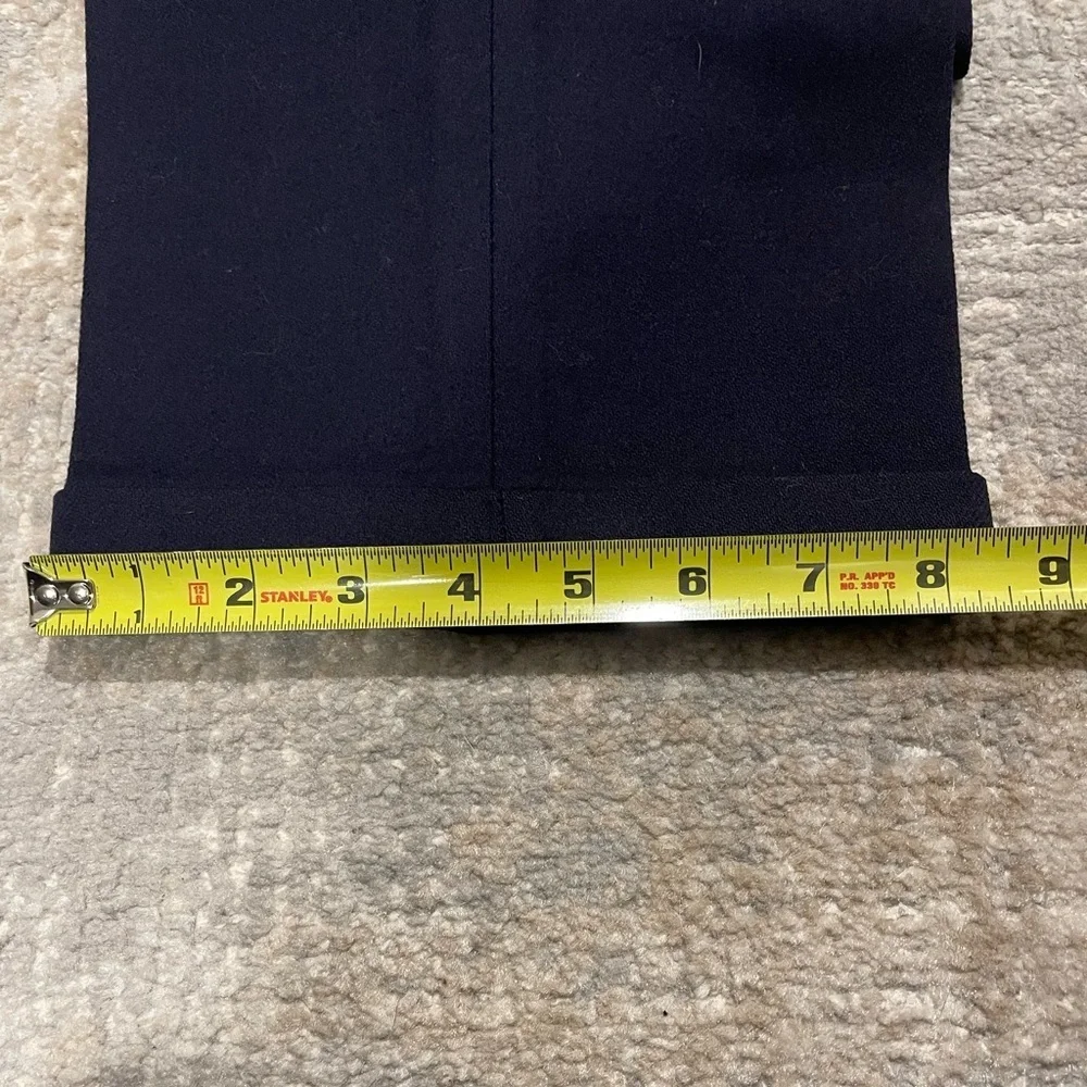 Vintage Polo Ralph Lauren Pleated Cuffed Wool Navy Blue Dress Pants Size 32 USA